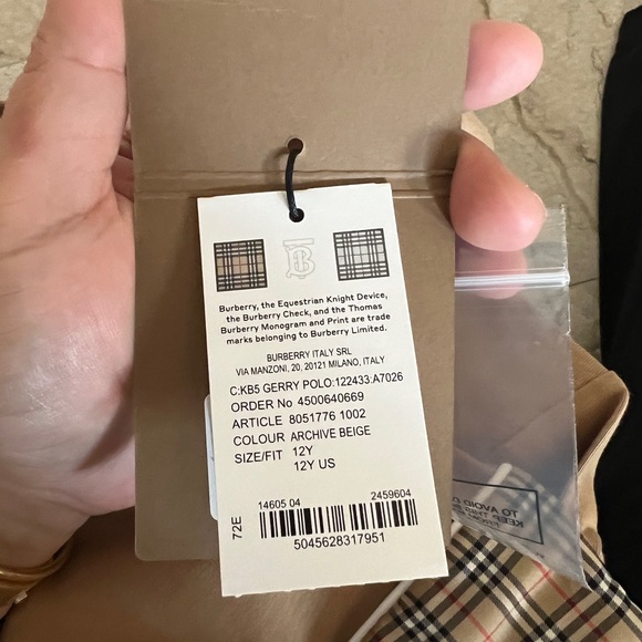Burberry Long Sleeve Gerry Polo Shirt For Boy - Picture 3 of 4